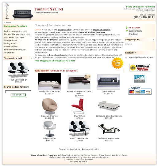 FurnitureNYC.net Store of Modern Furniture. - �������� ����� �����